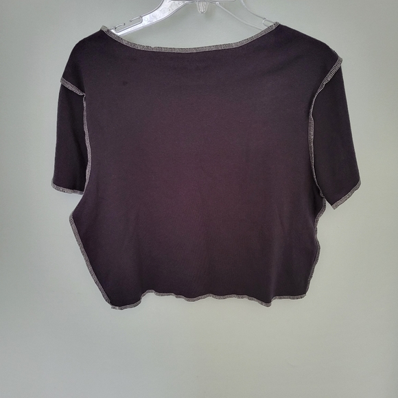 ACDC Women Crop Top Round Neck Short Sleeve Size XXL New - Picture 4 of 6